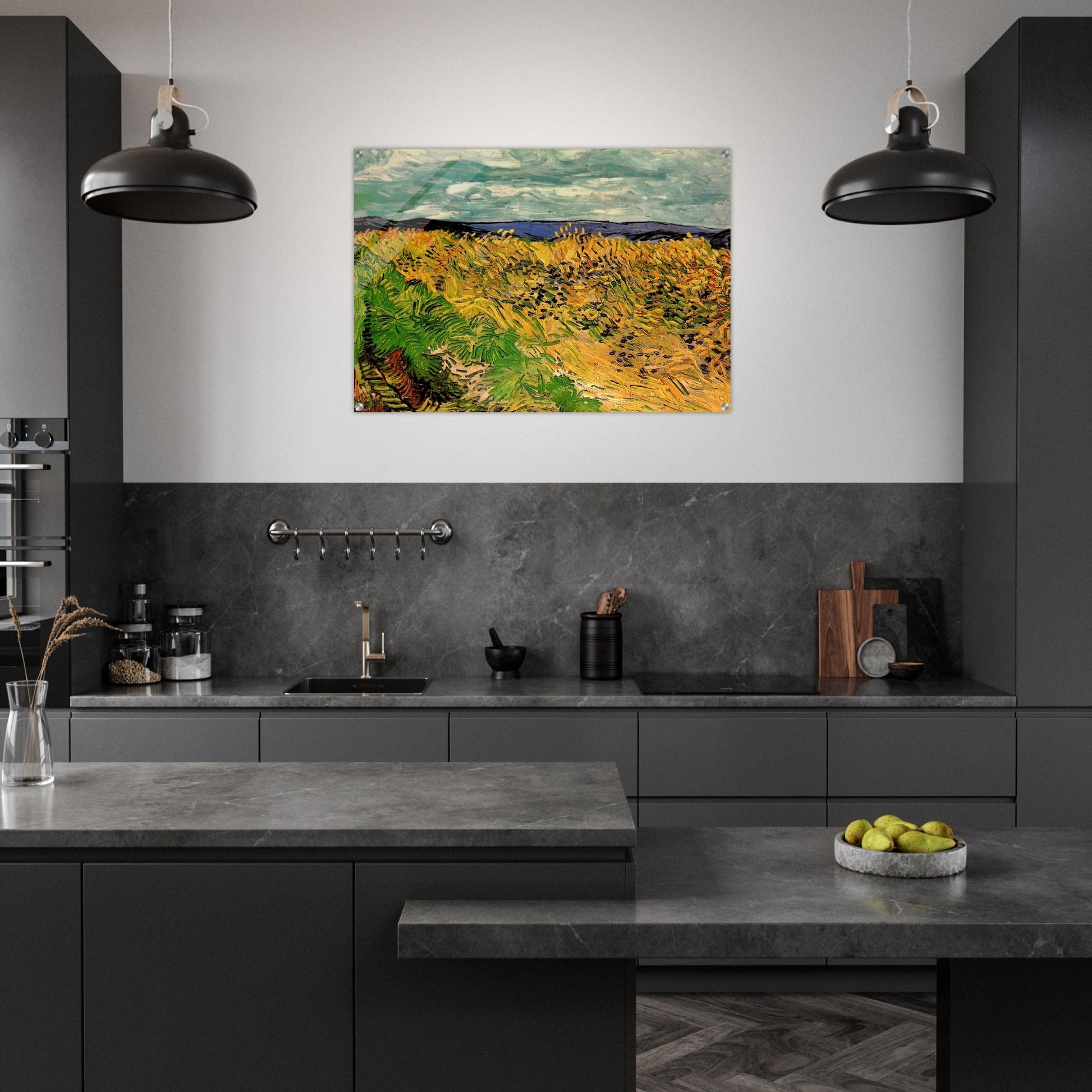 Wheat Field with Cornflowers - Vincent van Gogh Acrylic Print - 70x100 cm / 28x40″ inches