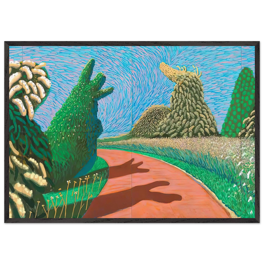 David Hockney N13 - David Hockney 70x100 cm / 28x40 inches Framed Art Print – Black Wooden Frame | David Hockney Art | Artwork by David Hockney