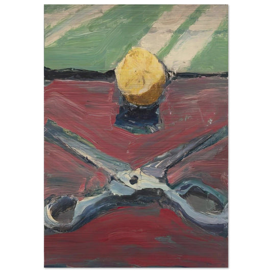 Scissors and Lemon, II - Richard Diebenkorn Brushed Aluminum Print - 70x100 cm / 28x40 inches | Richard Diebenkorn Aluminum Print | Richard Diebenkorn Prints