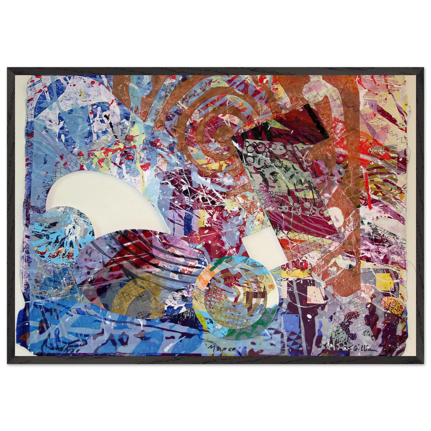 Manet II - Sam Gilliam Framed Art Print – Black Wooden Frame - Default Title - -Framed Art Print