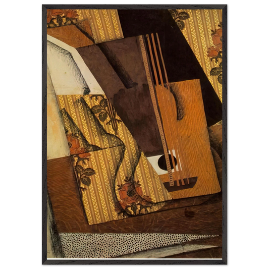THE GUITAR 1914 - Juan Gris Framed Art Print – Black Wooden Frame - Default Title - -Framed Art Print