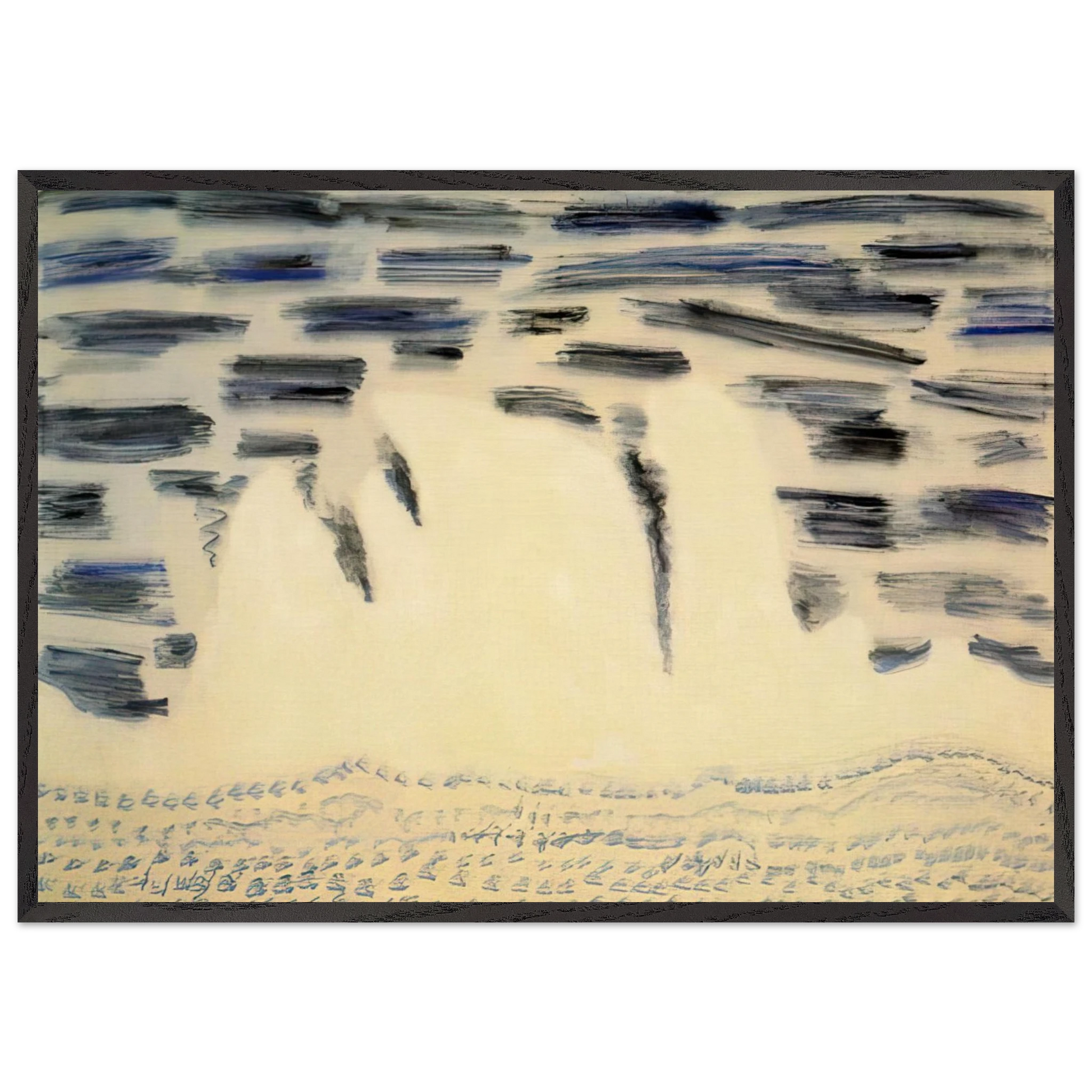 Onrushing Wave - 1958 - Milton Avery Framed Art Print – Black Wooden Frame - Default Title - -Framed Art Print