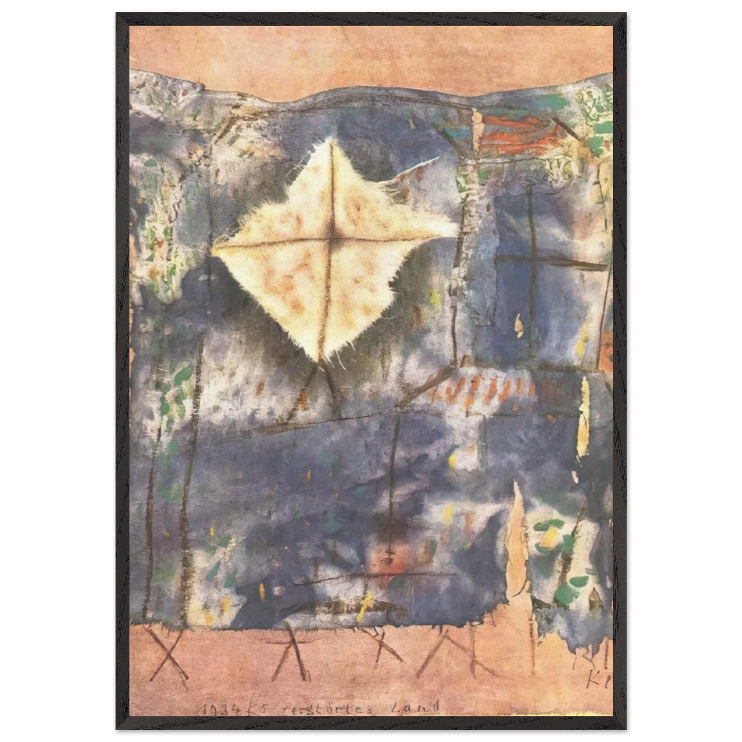 RAVAGED LAND 1921 - Paul Klee Framed Art Print – Black Wooden Frame - Default Title - -Framed Art Print