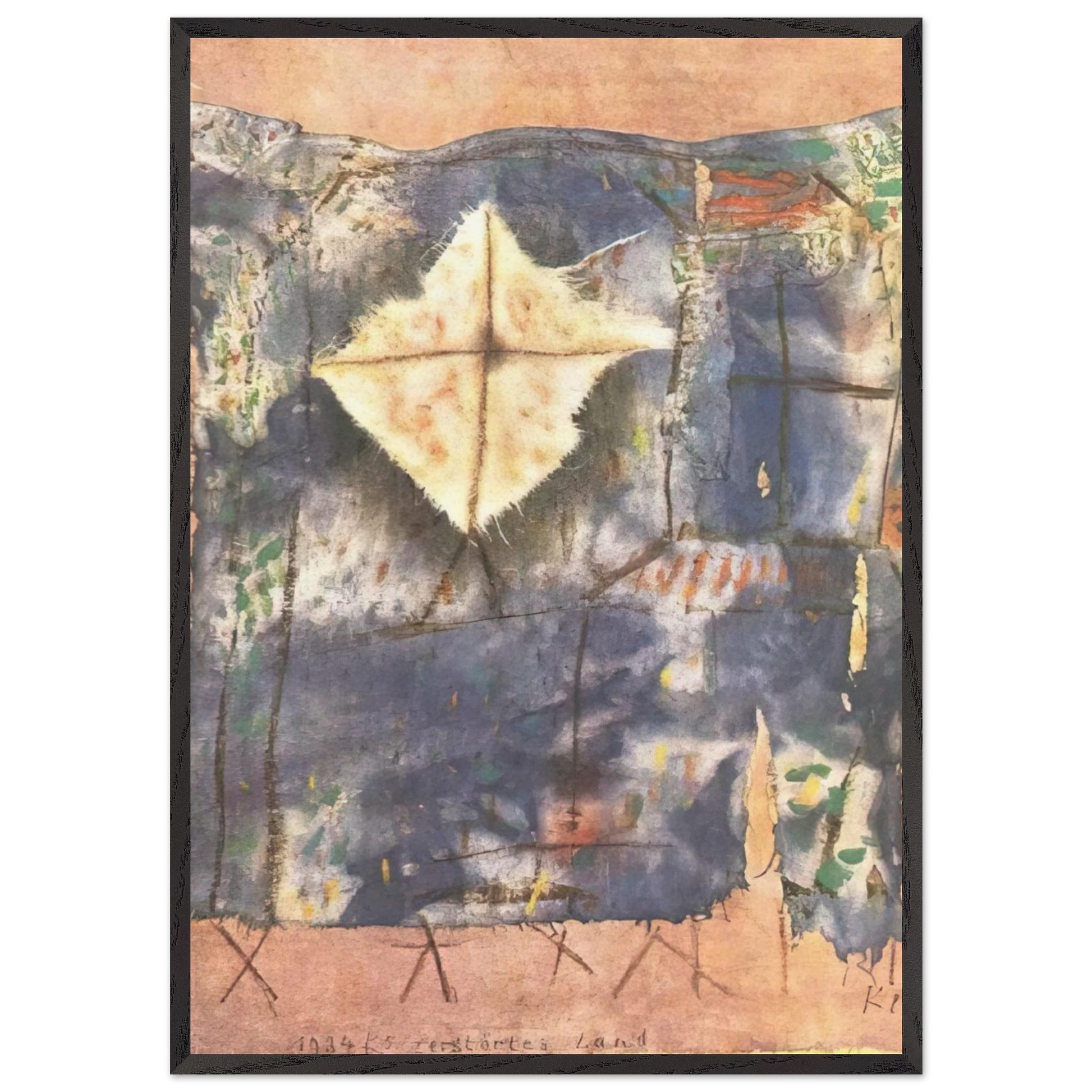 RAVAGED LAND 1921 - Paul Klee Framed Art Print – Black Wooden Frame - Default Title - -Framed Art Print