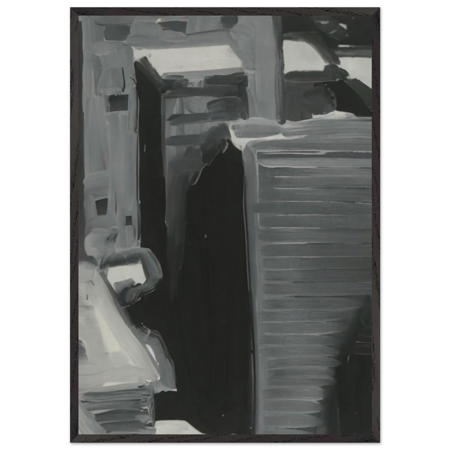 TOWNSCAPE 1968 - Gerhard Richter Framed Art Print – Black Wooden Frame - Default Title - -Framed Art Print