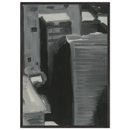 TOWNSCAPE 1968 - Gerhard Richter 70x100 cm / 28x40 inches Framed Art Print – Black Wooden Frame