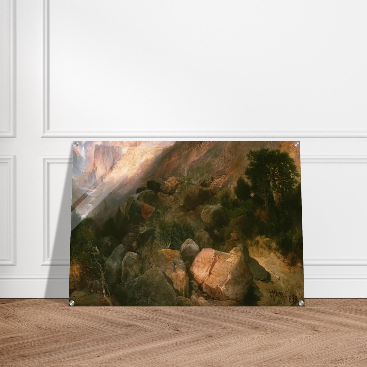 Golden Gate Yellowstone National Park - Thomas Moran Acrylic Print - 70x100 cm / 28x40″ inches