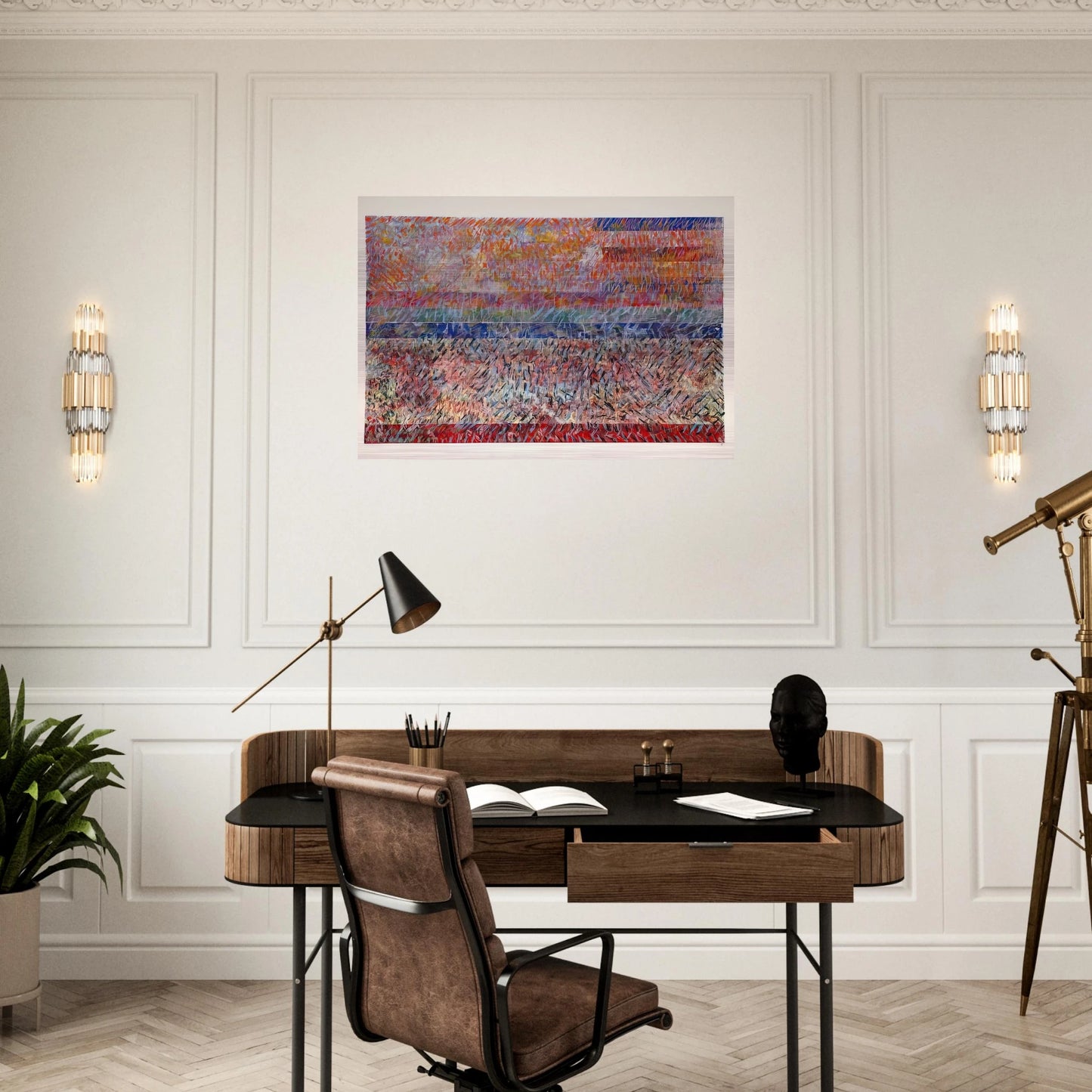 St. Albans - Sam Gilliam Brushed Aluminum Print - 70x100 cm / 28x40 inches | Sam Gilliam Aluminum Print | Sam Gilliam Prints