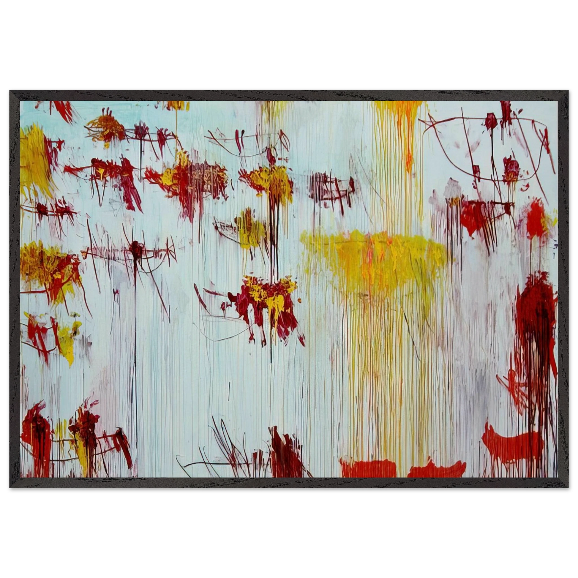 Lepanto Part X - Cy Twombly Framed Art Print – Black Wooden Frame - Default Title - -Framed Art Print