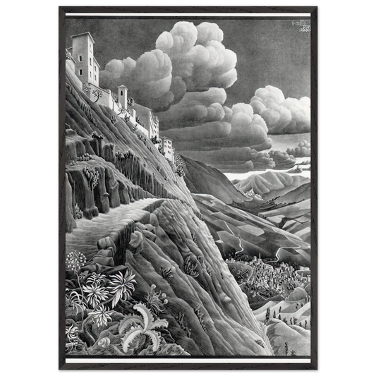 CASTROVALVA - MC Escher Framed Art Print – Black Wooden Frame - Default Title - -Framed Art Print