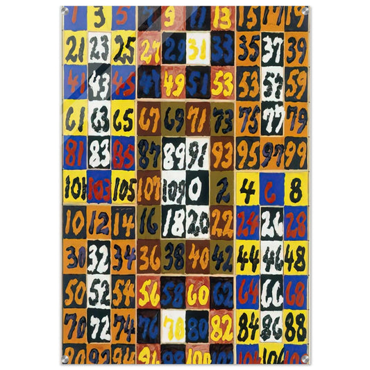 Coordinative Thinking on the Square and Rectangle Per, IV - 1974 - Alfred Jensen Acrylic Print - 70x100 cm / 28x40″ inches | Alfred Jensen Wall Art | Alfred Jensen Prints