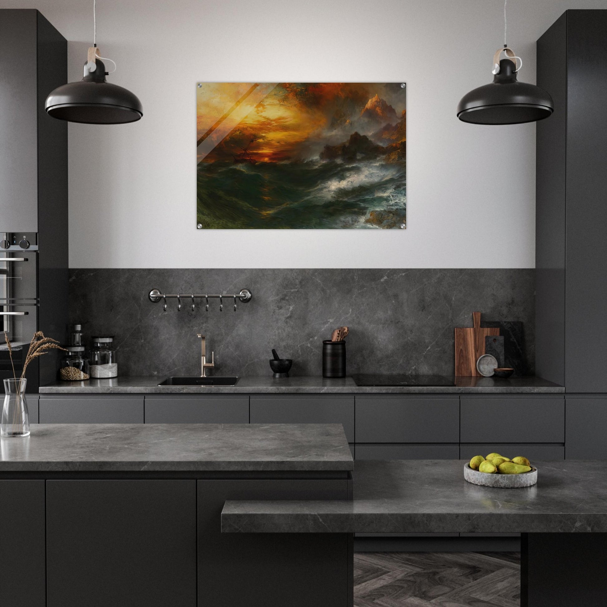 A Mountain of Loadstone Arabian Nights - Thomas Moran Acrylic Print - 70x100 cm / 28x40″ inches | Thomas Moran Wall Art | Thomas Moran Prints