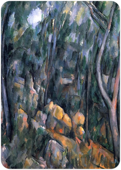 Forest near the rocky caves above the Chateau Noir By Paul Cézanne Pack of 10 Post Cards | Paul Cézanne Post Cards | A6 (10.5 x 14.8 cm) - 4.1 x 5.8 inches