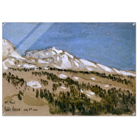 Mt. Hood Oregon - Childe Hassam Acrylic Print - 70x100 cm / 28x40″ inches | Childe Hassam Wall Art | Childe Hassam Prints