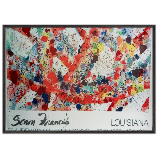 Polar Red - Sam Francis Framed Art Print – Black Wooden Frame - Default Title - -Framed Art Print