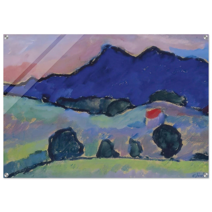BLAUER BERG 1910 - Alexej von Jawlensky Acrylic Print - 70x100 cm / 28x40″ inches