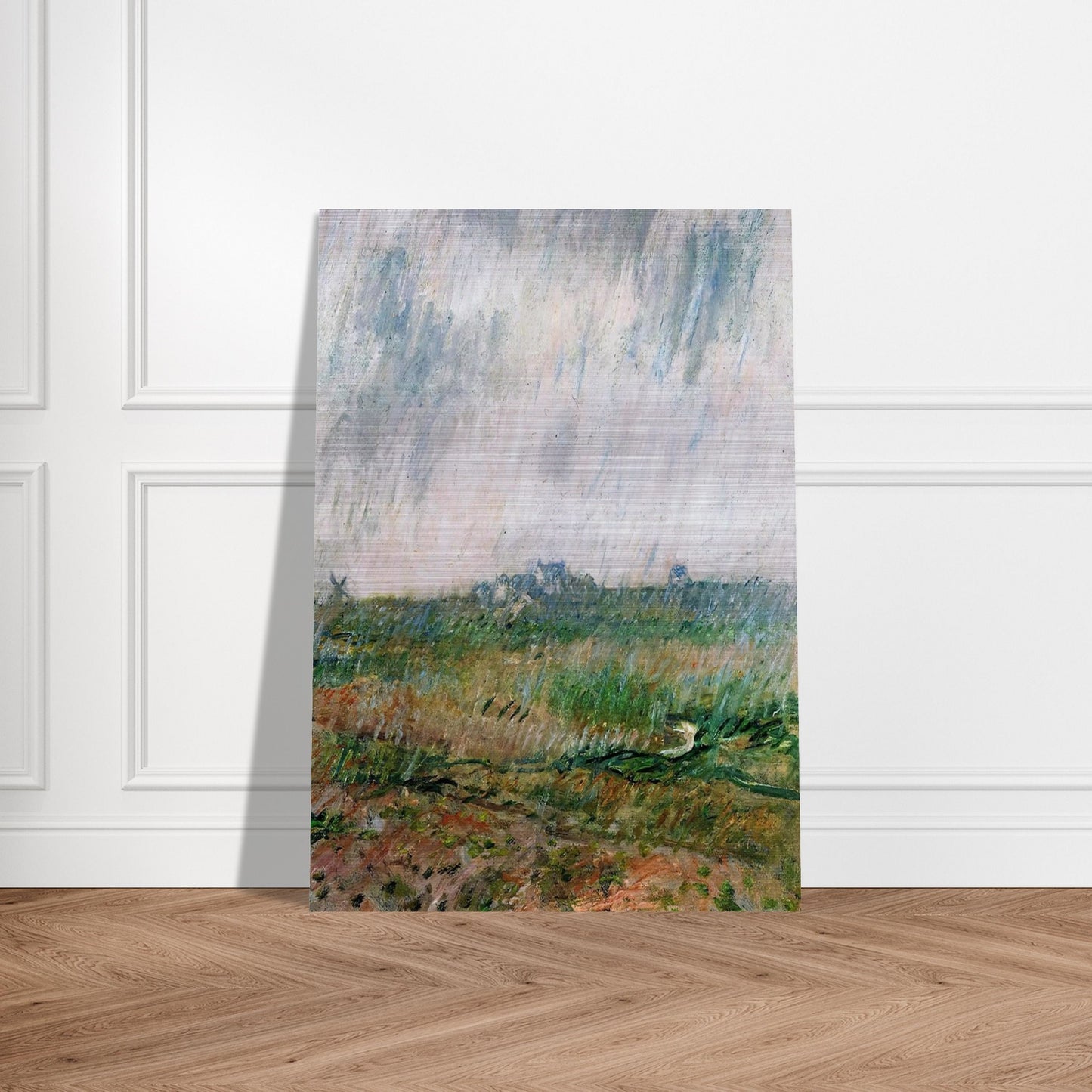 Rain in Belle-Ile - claude monet Brushed Aluminum Print - 70x100 cm / 28x40 inches | claude monet Aluminum Print | claude monet Prints