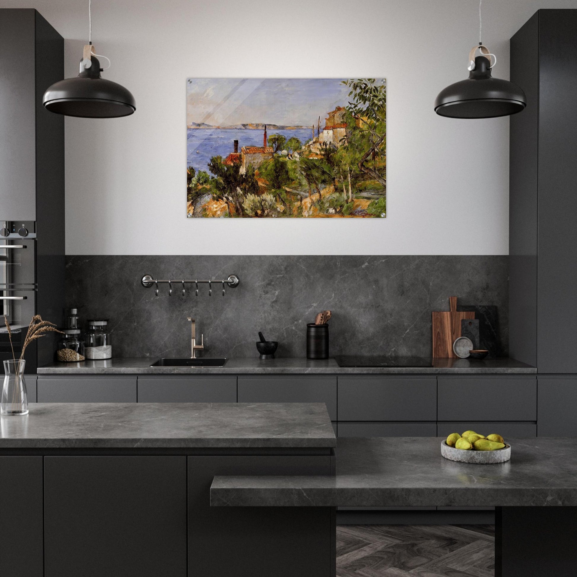 Landscape. Study after Nature - Paul Cézanne Acrylic Print - 70x100 cm / 28x40″ inches