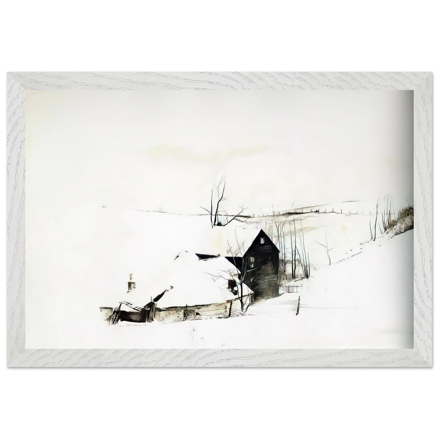 Andrew Wyeth - THE CORNER Wall Art - 30x40 cm / 12x16 inches - Fine Art Poster - -