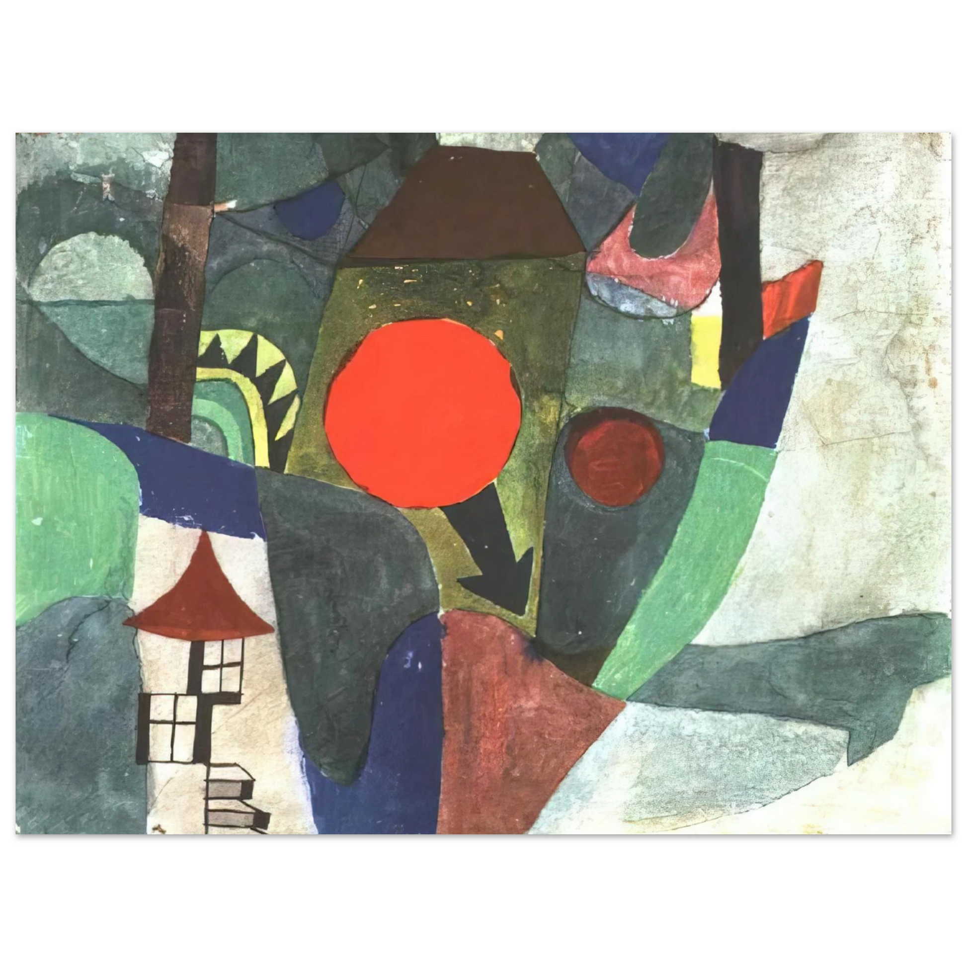 Paul Klee - WITH THE SETTING SUN 1919 Fine Art Poster - Default Title