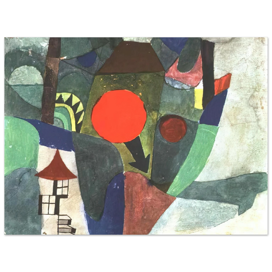 Paul Klee - WITH THE SETTING SUN 1919 Fine Art Poster - Default Title