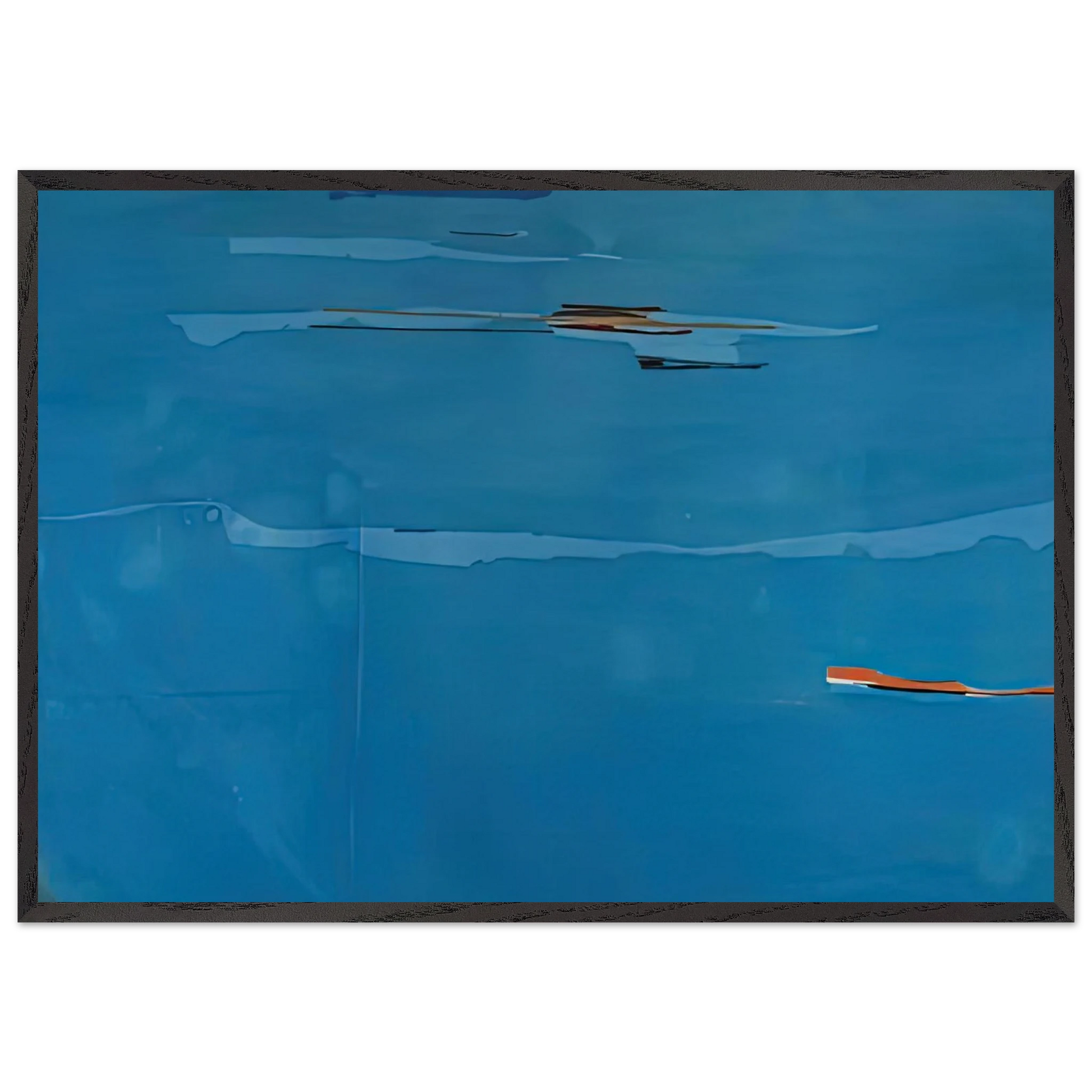 Ocean Drive West 1 1974- - Helen Frankenthaler 70x100 cm / 28x40 inches Framed Art Print – Black Wooden Frame