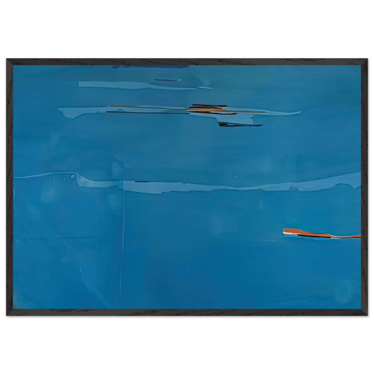 Ocean Drive West 1 1974- - Helen Frankenthaler 70x100 cm / 28x40 inches Framed Art Print – Black Wooden Frame