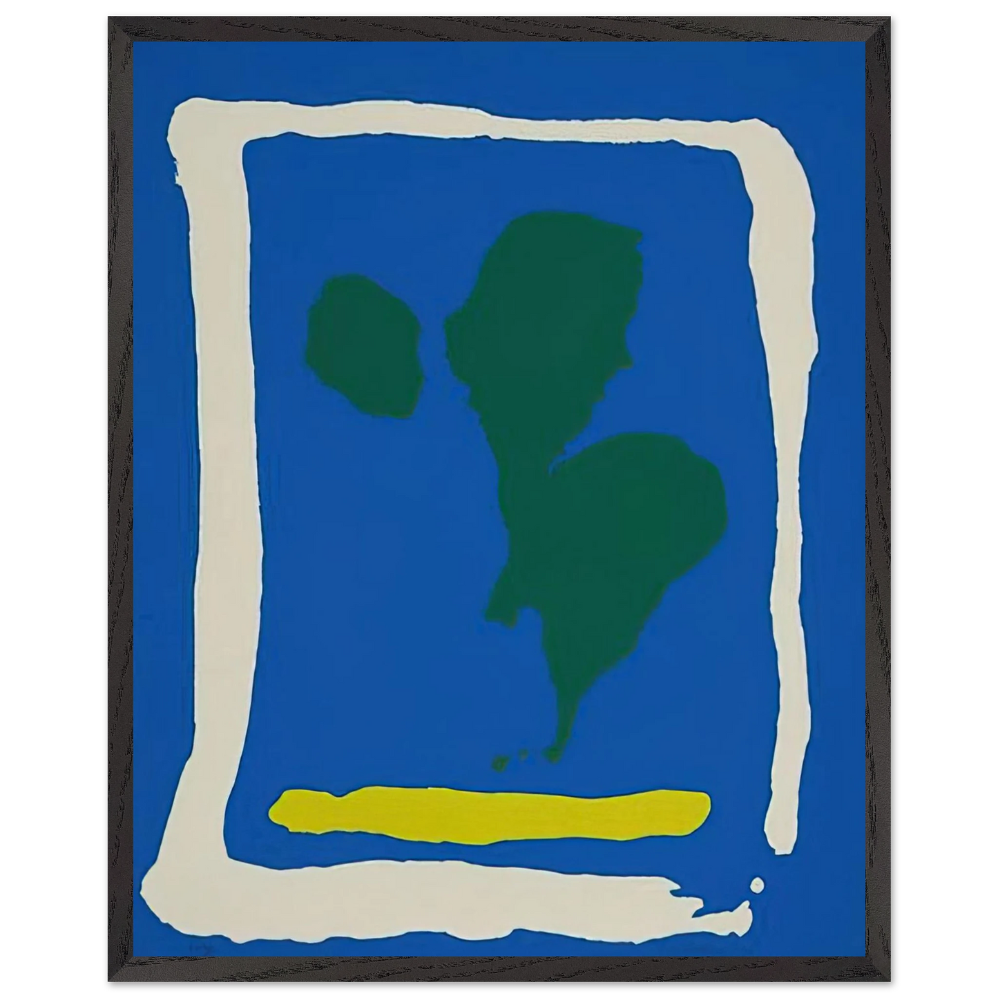 Helen Frankenthaler - Air Frame - 1965 Wall art - 40x60 cm / 16x24 inches - Premium Wooden Framed Poster With Fine Art Paper - White frame