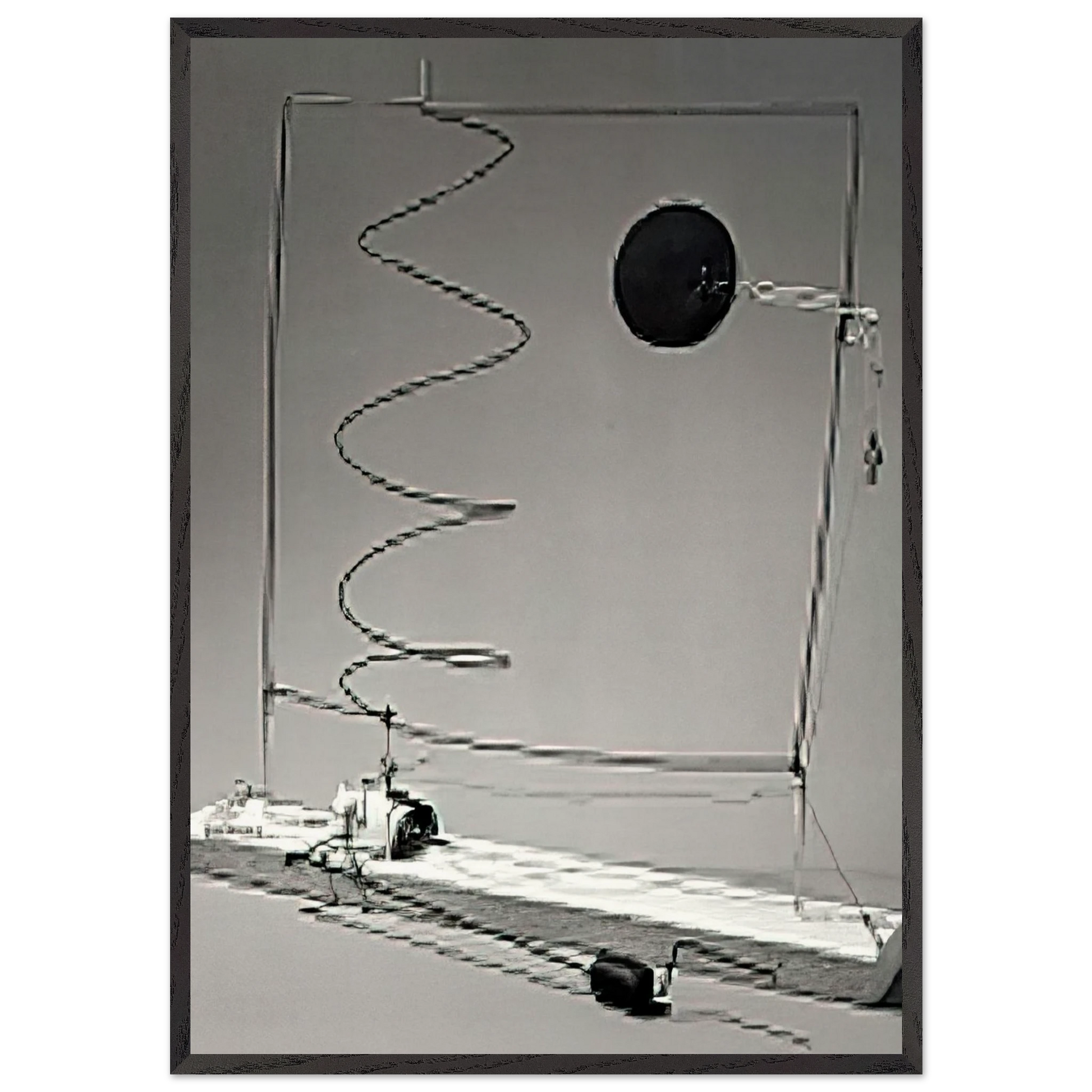 CRANK DRIVEN MOBILE 1932 - Alexander Calder Framed Art Print – Black Wooden Frame - Default Title - -Framed Art Print