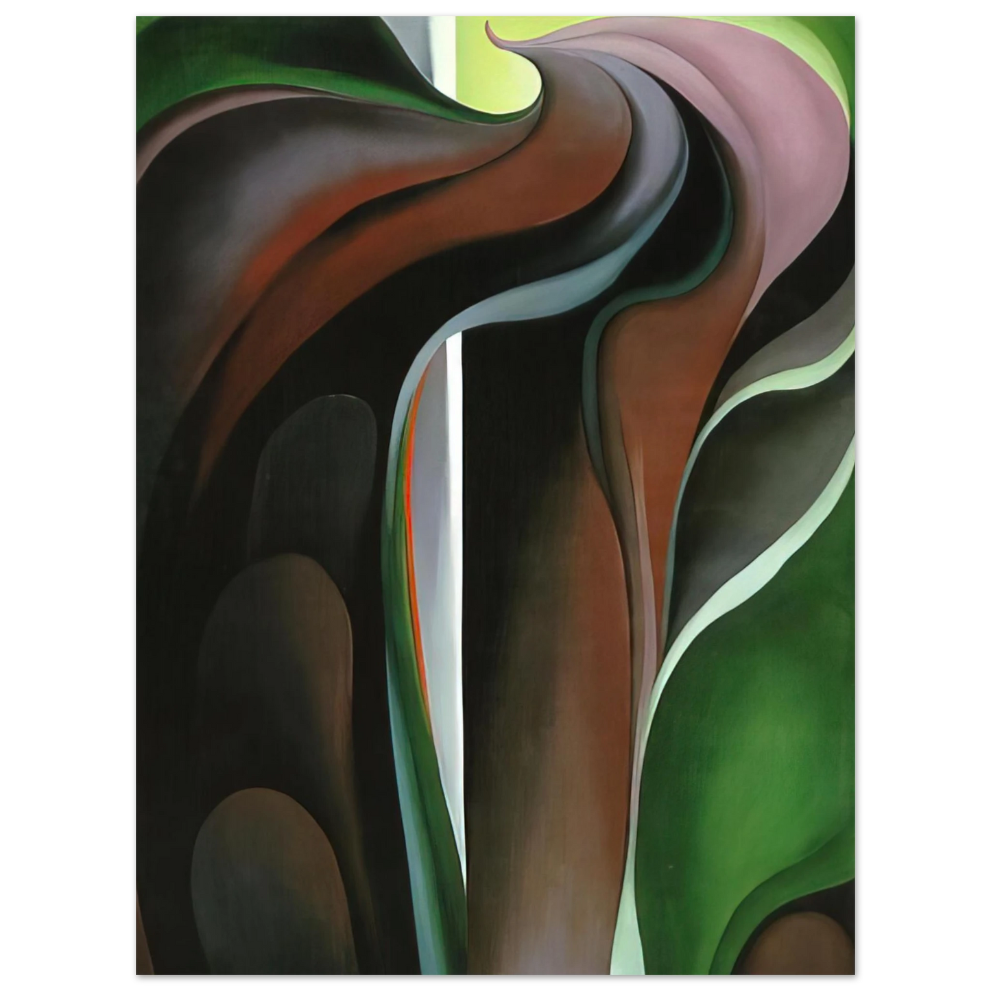 Georgia O'Keeffe - Jack-in-the-Pulpit ?V Fine Art Poster - 13x18 cm / 5x7 inches