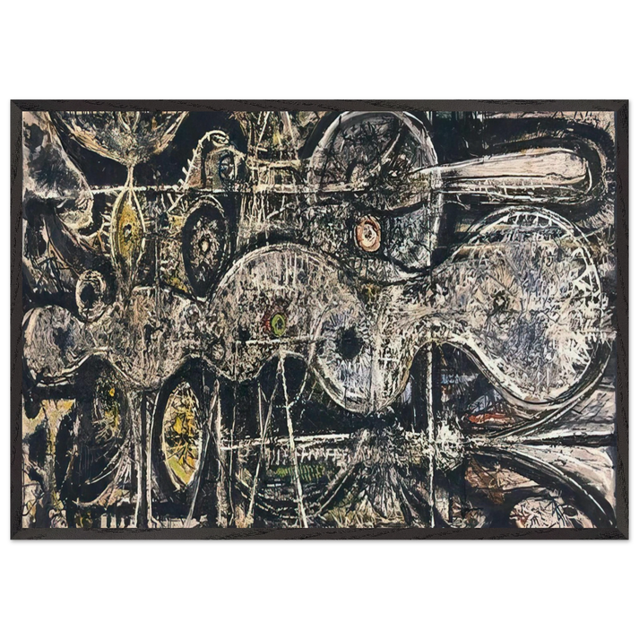 Undulation - 1942 - Richard Pousette-Dart 70x100 cm / 28x40 inches Framed Art Print – Black Wooden Frame
