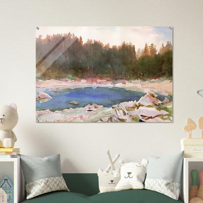 Lake in the Tyrol - John Singer Sargent Acrylic Print - 70x100 cm / 28x40″ inches | John Singer Sargent Wall Art | John Singer Sargent Prints