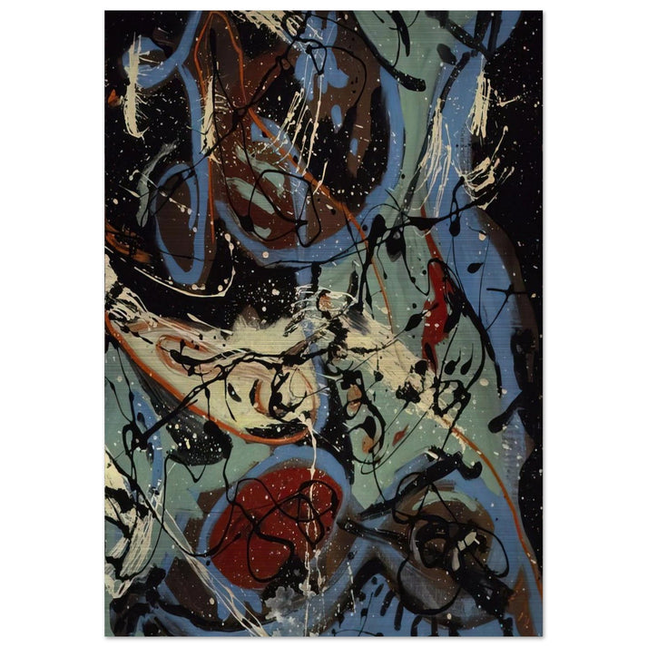 COMPOSITION WITH POURING II - Jackson Pollock Brushed Aluminum Print - 70x100 cm / 28x40 inches | Jackson Pollock Aluminum Print | Jackson Pollock Prints