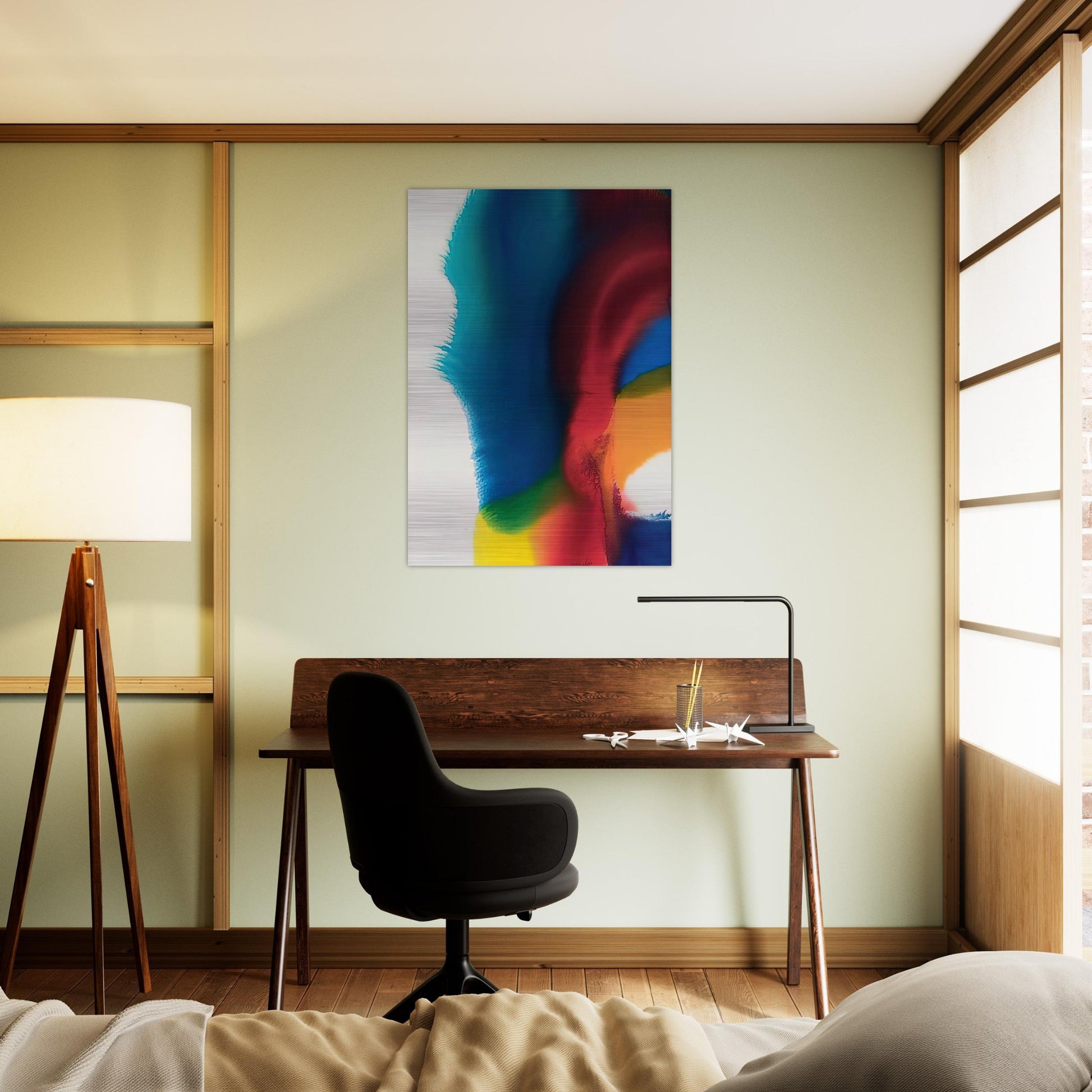 Rainbow Bleed - Color Field Painting, Lyrical Abstraction - Paul Jenkins Brushed Aluminum Print - 70x100 cm / 28x40 inches | Paul Jenkins Aluminum Print | Paul Jenkins Prints