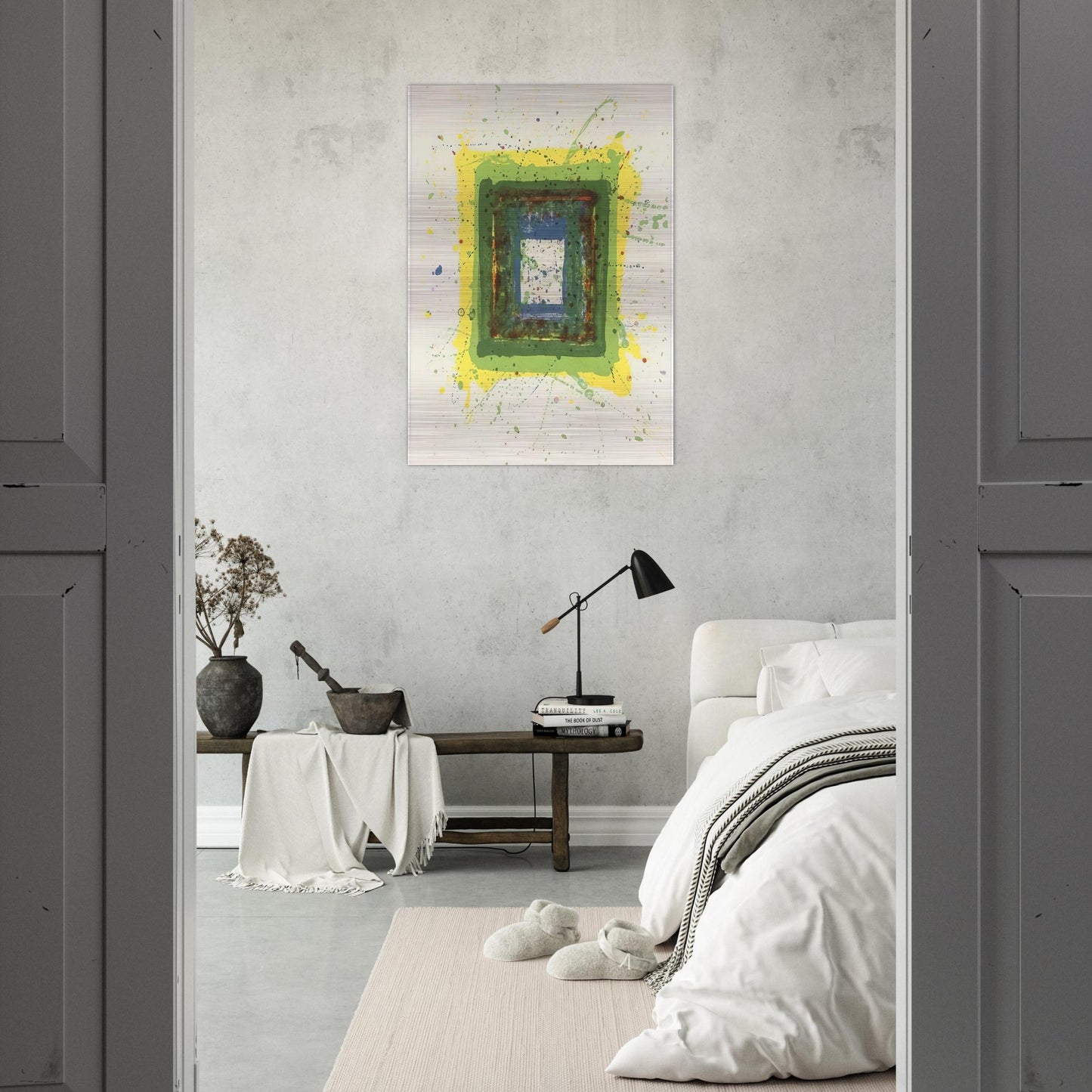 Untitled  SF 354  - Sam Francis Brushed Aluminum Print - 70x100 cm / 28x40 inches | Sam Francis Aluminum Print | Sam Francis Prints