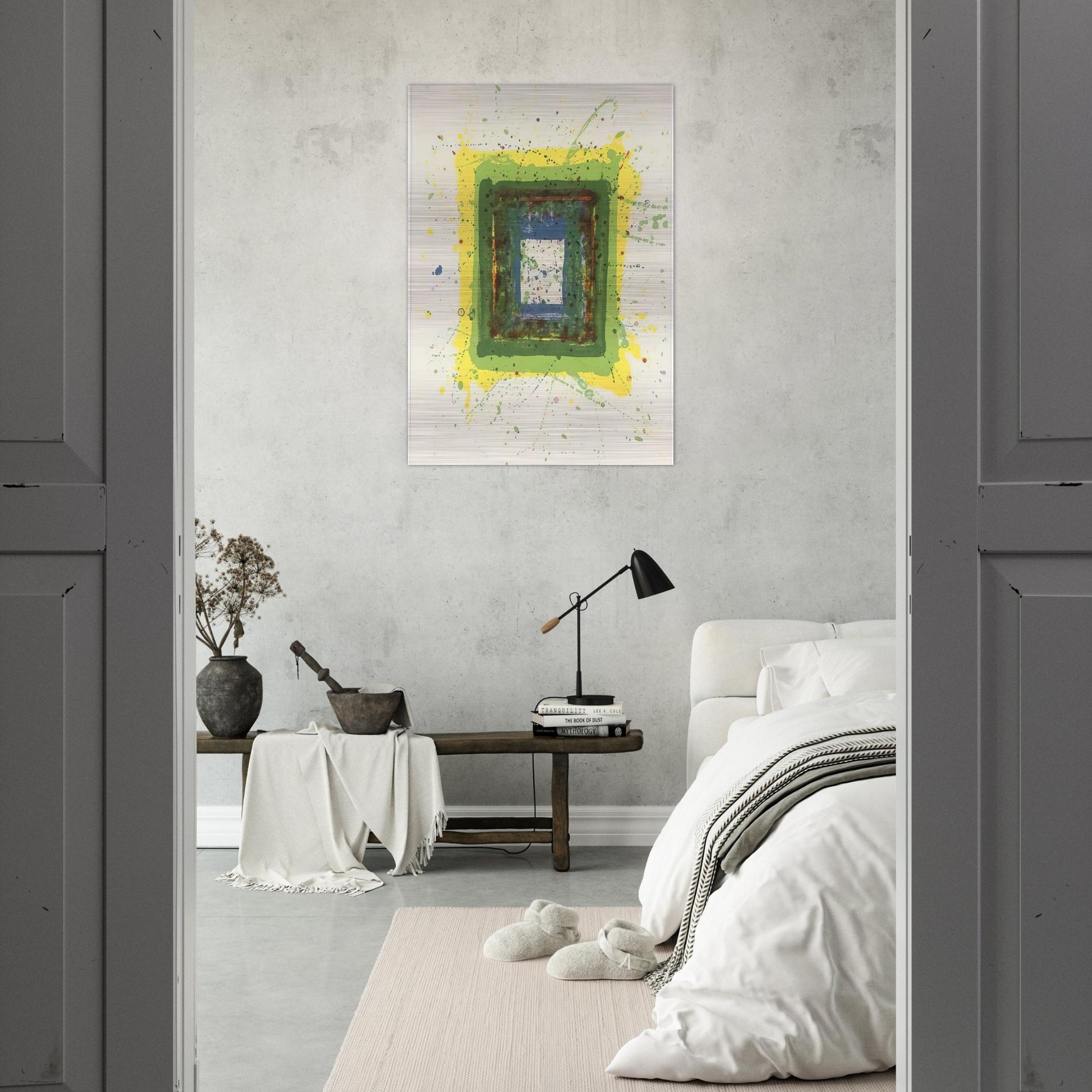 Untitled  SF 354  - Sam Francis Brushed Aluminum Print - 70x100 cm / 28x40 inches | Sam Francis Aluminum Print | Sam Francis Prints