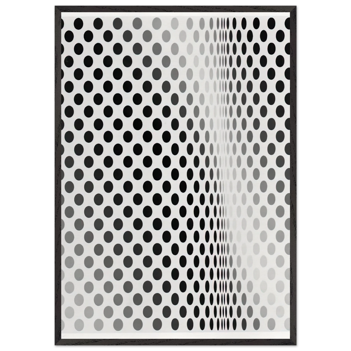 PAUSE 1964 - Bridget Riley Framed Art Print – Black Wooden Frame - Default Title - -Framed Art Print