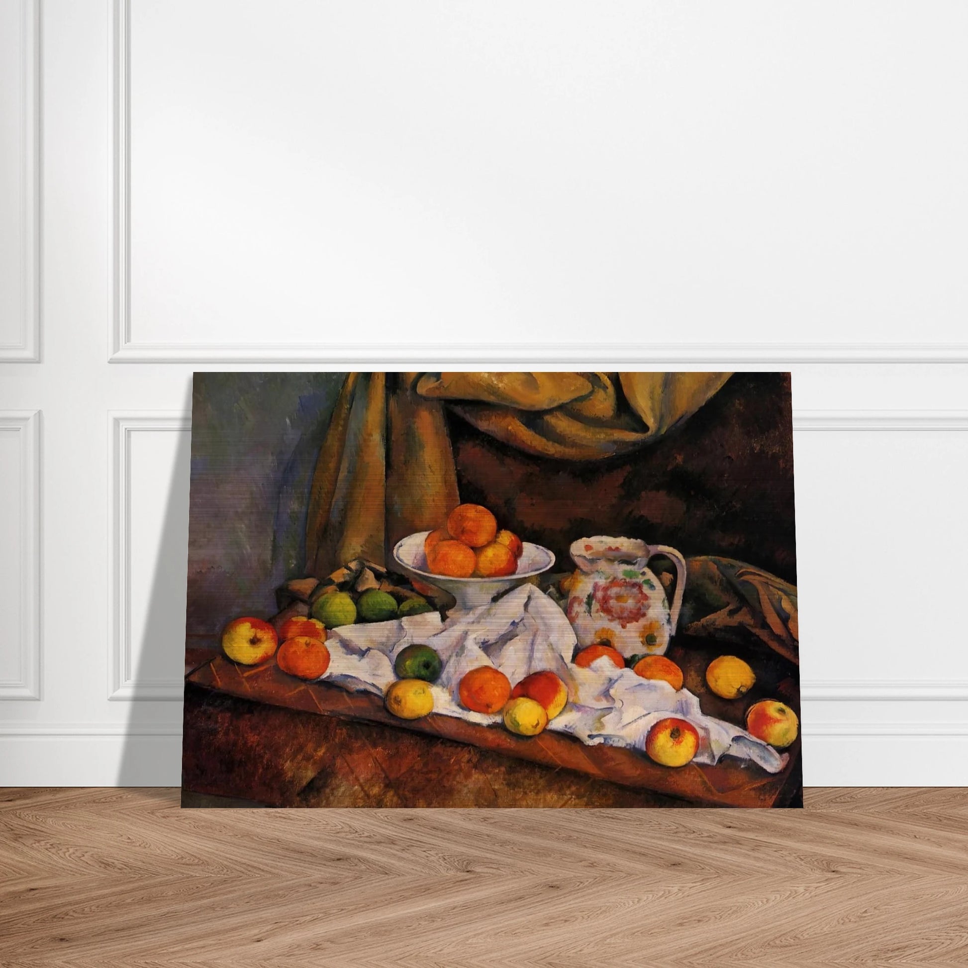 Fruit Bowl, Pitcher and Fruit - Paul Cézanne Brushed Aluminum Print - 70x100 cm / 28x40 inches | Paul Cézanne Aluminum Print | Paul Cézanne Prints