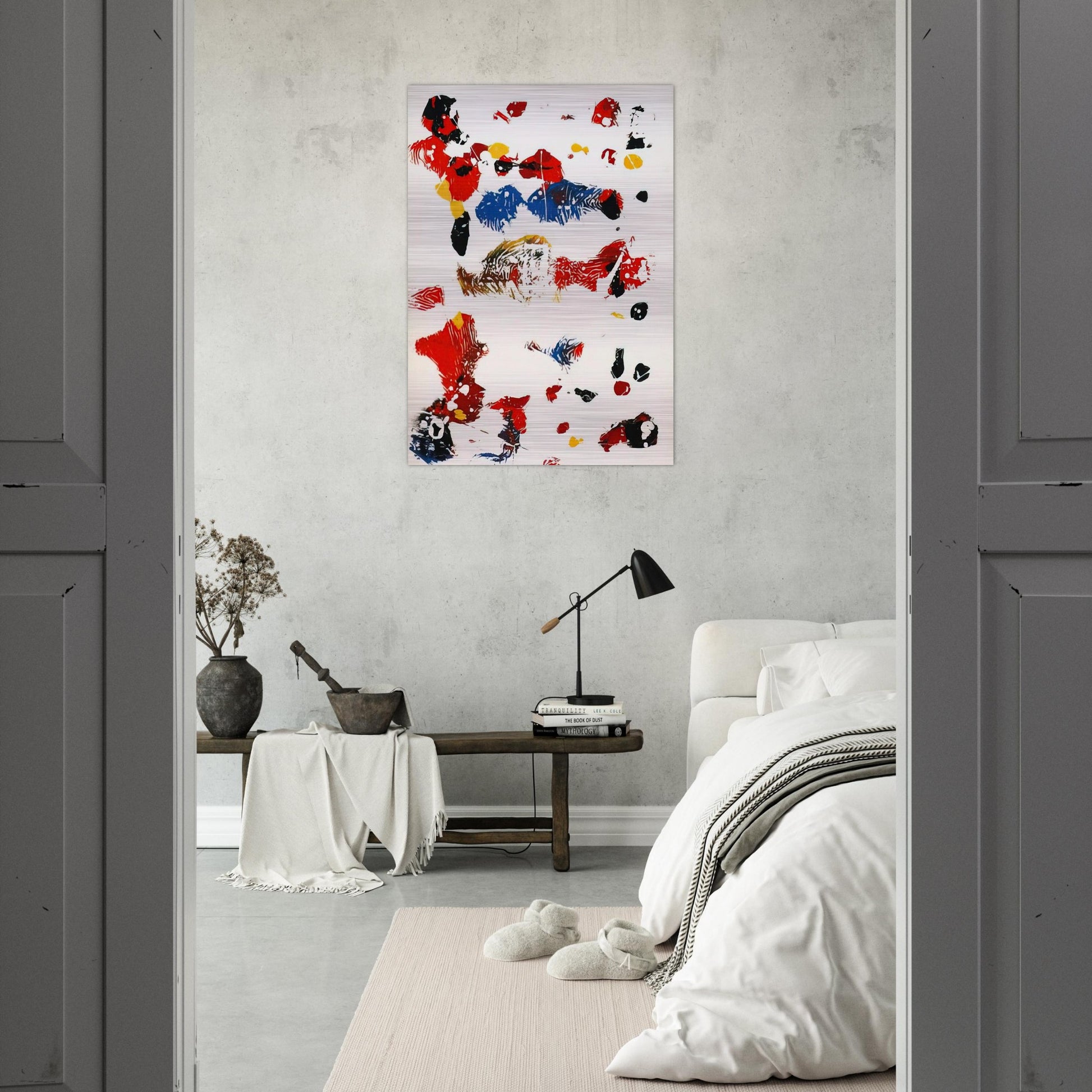 Untitled  SF27S  - Sam Francis Brushed Aluminum Print - 70x100 cm / 28x40 inches | Sam Francis Aluminum Print | Sam Francis Prints