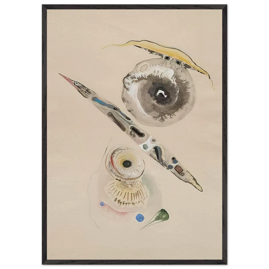 Untitled N37 - Rudolf Bauer Framed Art Print – Black Wooden Frame - Default Title - -Framed Art Print