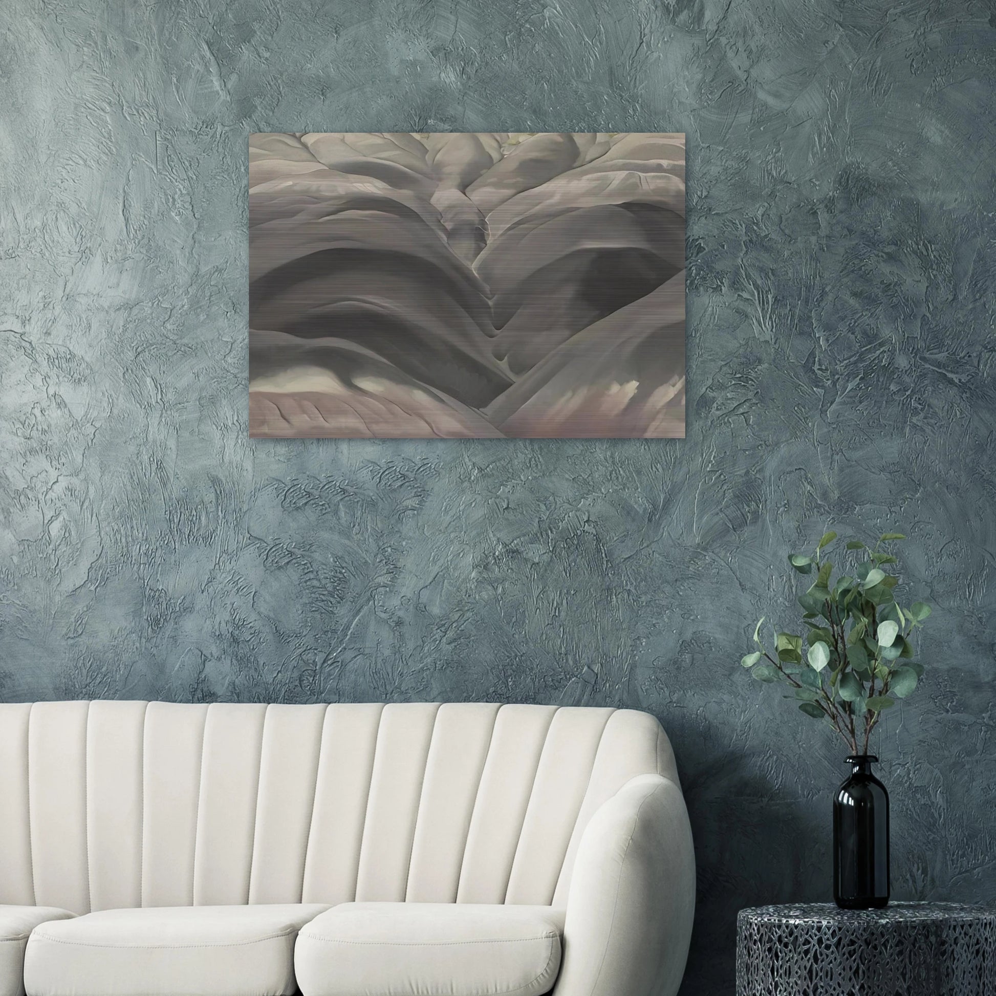 Black Place I - Georgia O'Keeffe Brushed Aluminum Print - 70x100 cm / 28x40 inches | Georgia O'Keeffe Aluminum Print | Georgia O'Keeffe Prints