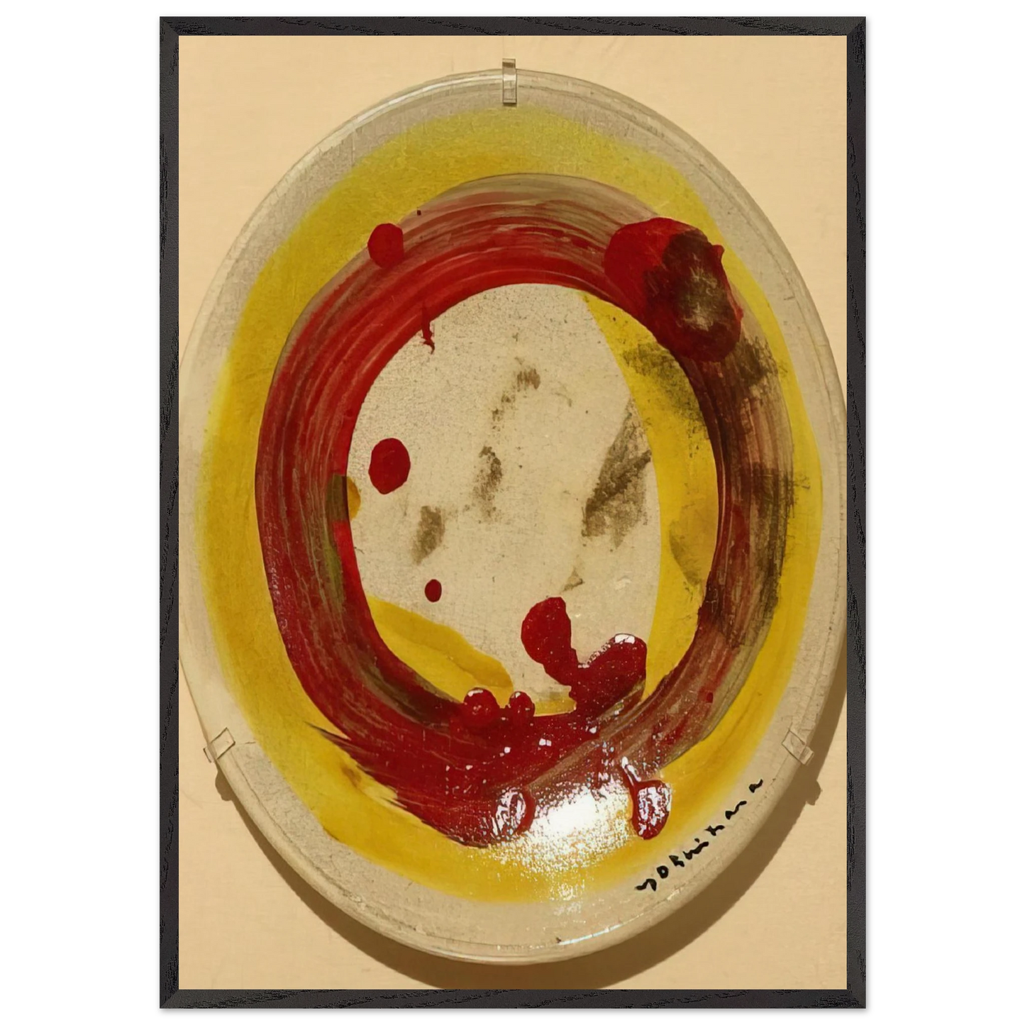 Circle - 1963 - Jiro Yoshihara Framed Art Print – Black Wooden Frame - Default Title - -Framed Art Print