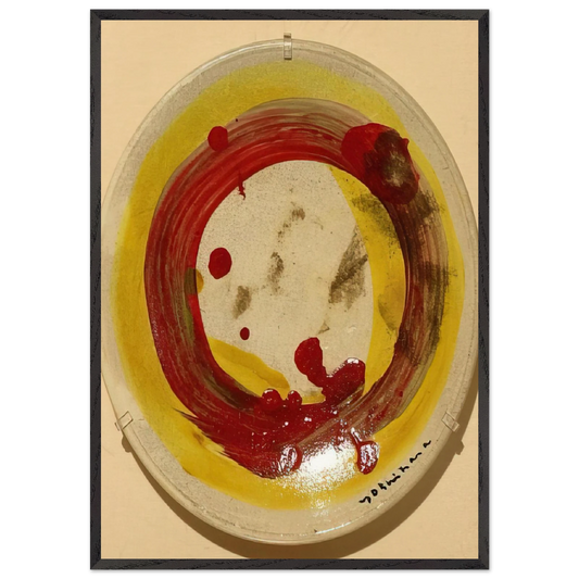 Circle - 1963 - Jiro Yoshihara Framed Art Print – Black Wooden Frame - Default Title - -Framed Art Print