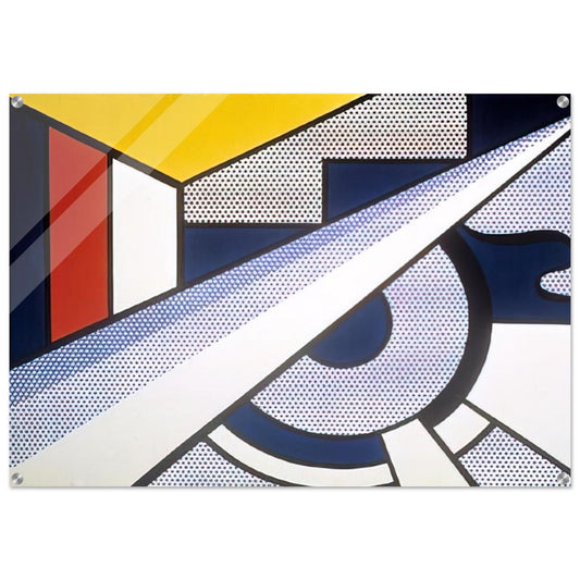 MODERN PAINTING WITH WEDGE 1967 - Roy Lichtenstein Acrylic Print - 70x100 cm / 28x40″ inches