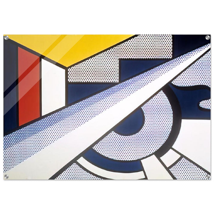 MODERN PAINTING WITH WEDGE 1967 - Roy Lichtenstein Acrylic Print - 70x100 cm / 28x40″ inches