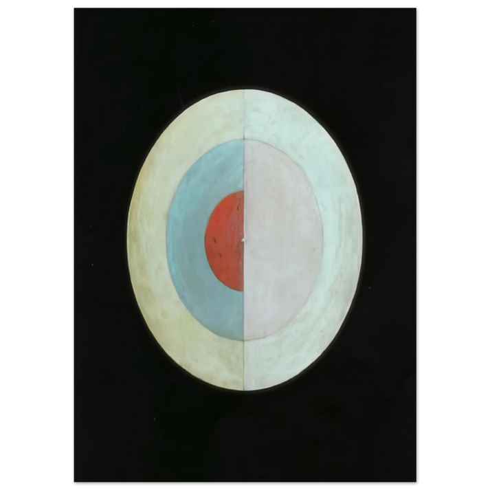 Hilma af Klint - THE SWAN NO 16 1915 Wall art - 20x25 cm / 8x10 Inches - Premium Wooden Framed Poster With Fine Art Paper - White frame