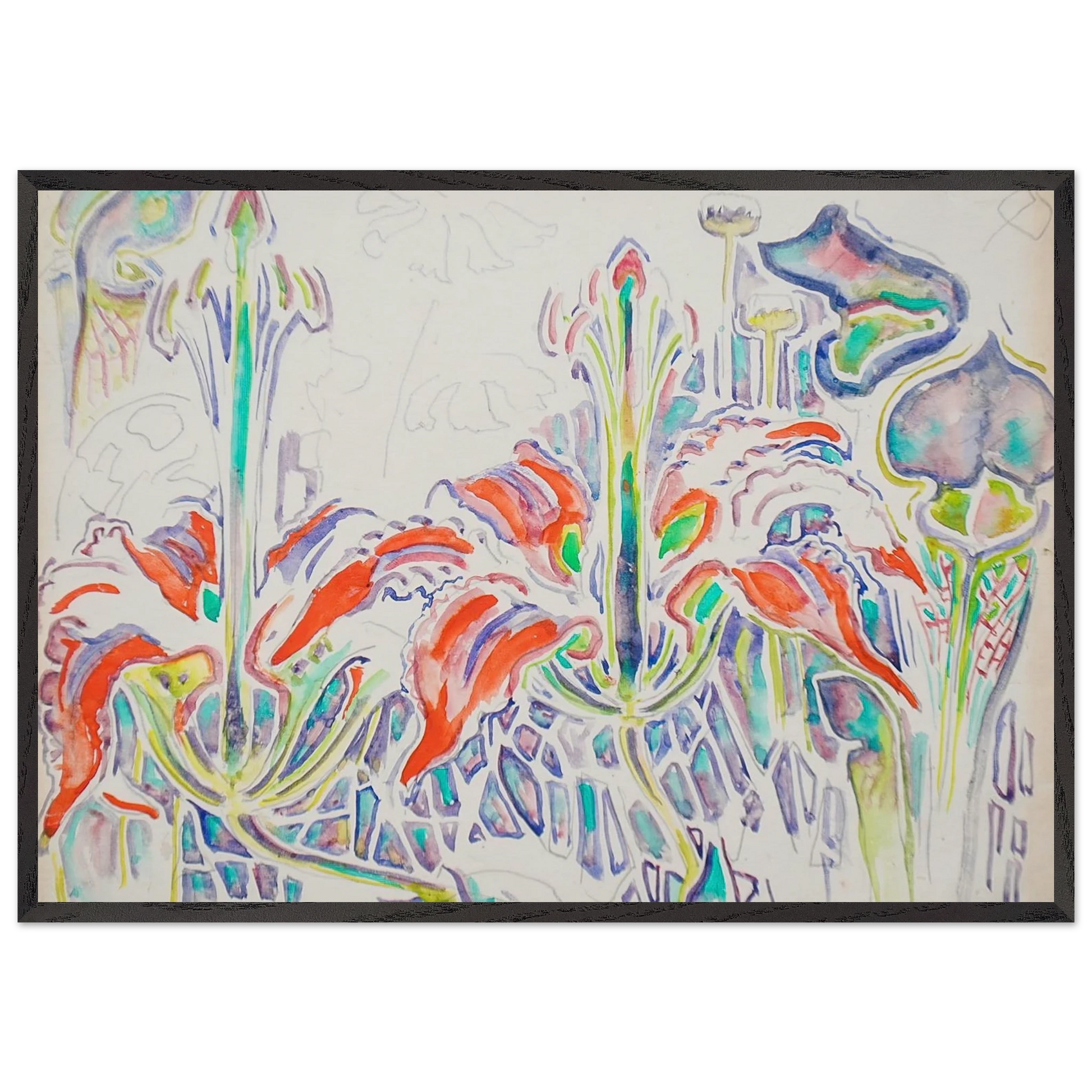 Walter Anderson N26 - Walter Inglis Anderson Framed Art Print – Black Wooden Frame - Default Title - -Framed Art Print