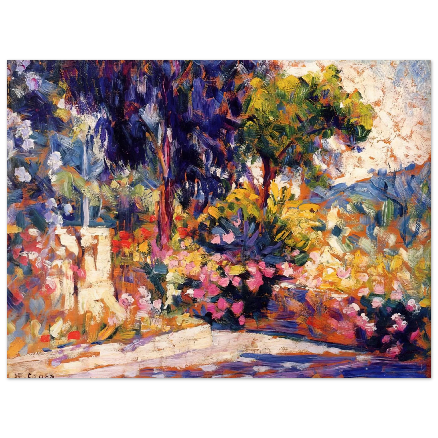 Henri-Edmond Cross - The Flowered Terrace Fine Art Poster - Default Title