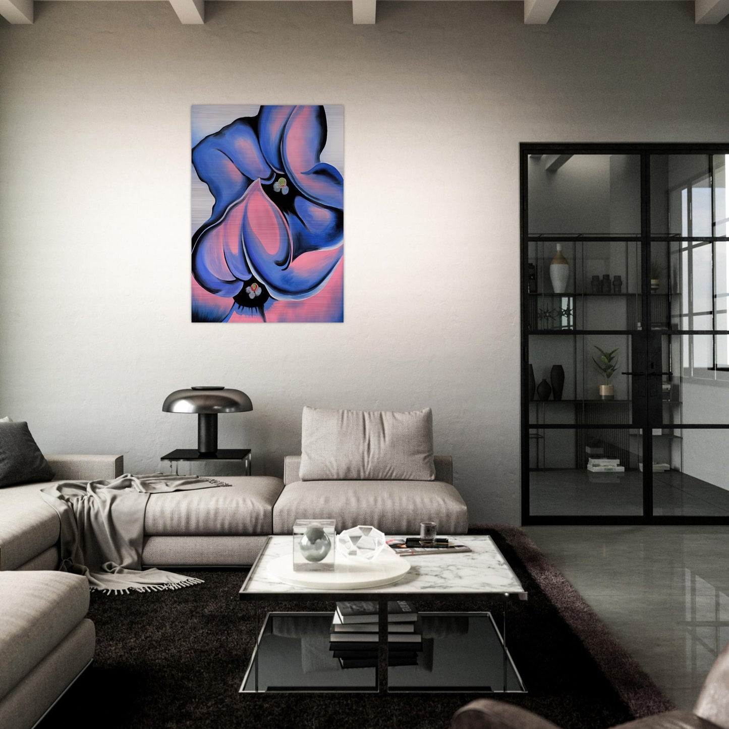 Purple Petunia - Georgia O'Keeffe Brushed Aluminum Print - 70x100 cm / 28x40 inches | Georgia O'Keeffe Aluminum Print | Georgia O'Keeffe Prints