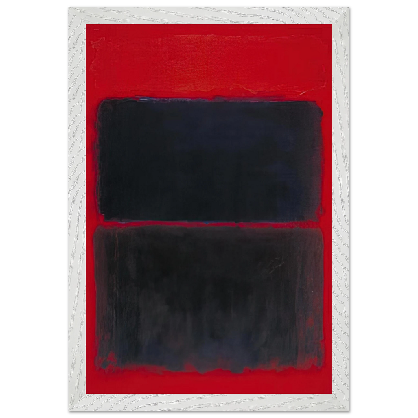 Mark Rothko - Light Red Over Black - 1957 Wall Art - 30x40 cm / 12x16 inches - Premium Wooden Framed Poster With Fine Art Paper - Wood frame